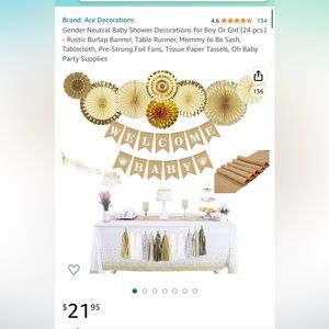 Gender Neutral Baby Shower Decorations NIB